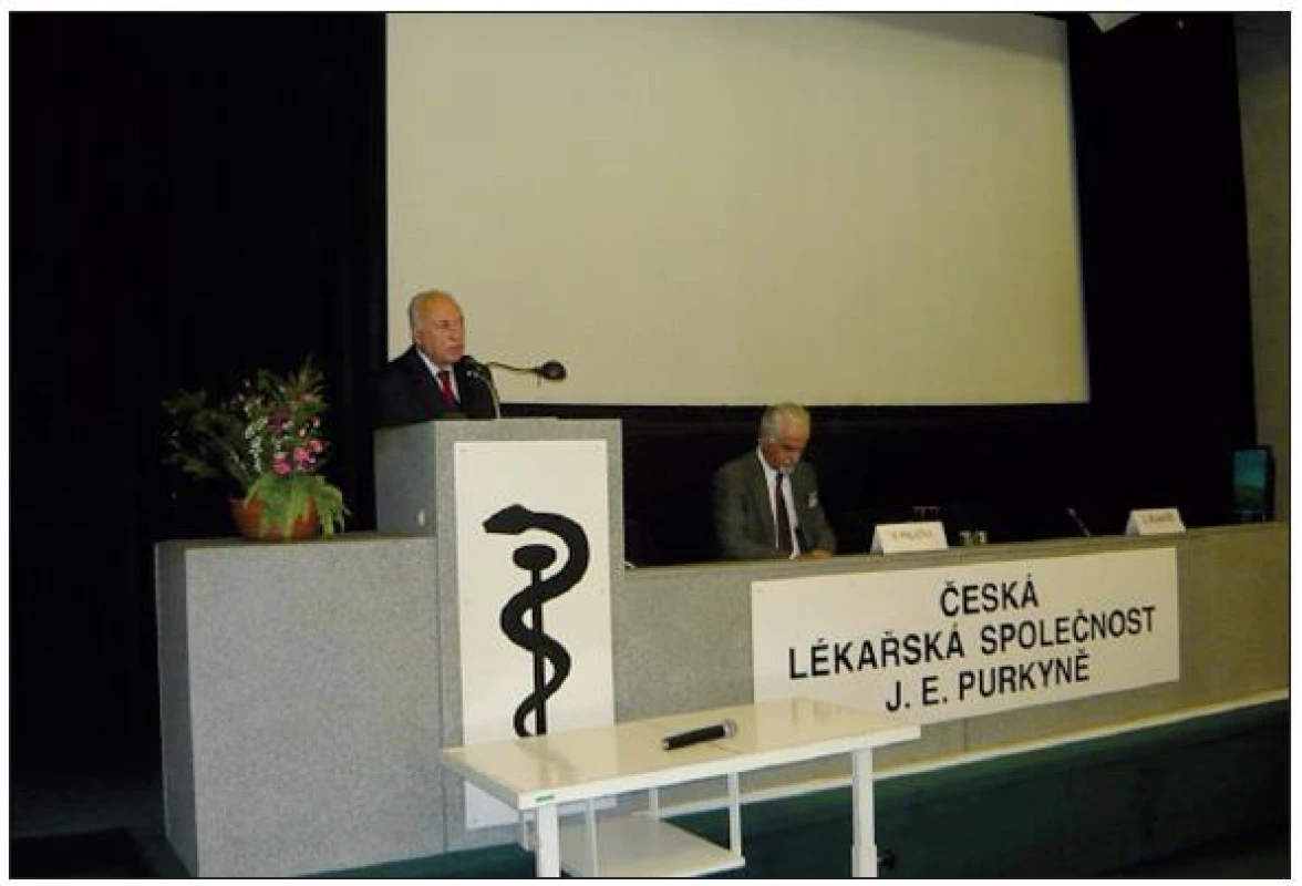 Předseda ČLS JEP prof. MUDr. Jaroslav Blahoš, DrSc, při vystoupení na kongresu