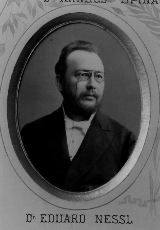 Eduard Nessel, profesor zubního lékařství (14. 1. 1851 - 8. 5. 1920).