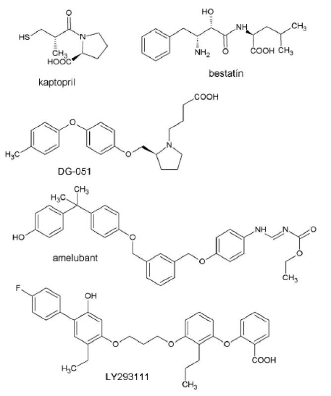 Zástupcovia inhibítorov LTA&lt;sub&gt;4&lt;/sub&gt;-hydrolázy a antagonistov BLT receptorov