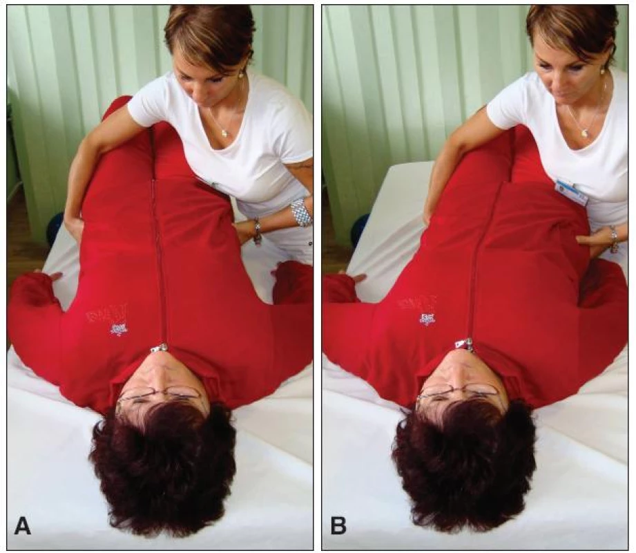 Využitie princípu pevných častí a medzier - presun ležiaceho pacienta na okraj postele.