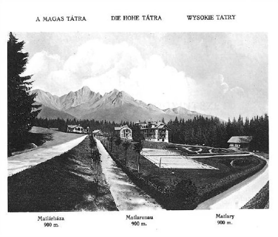 „Villa Tatra“, na dobovej fotografii v Tatranských Matliaroch vo Vysokých Tatrách