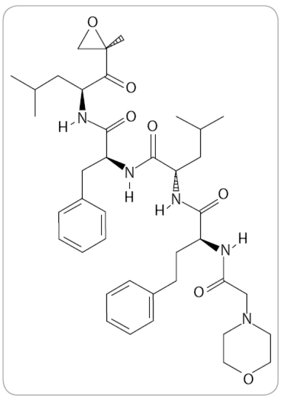 Struktura carfilzomibu (The Pub-Chem Project).
