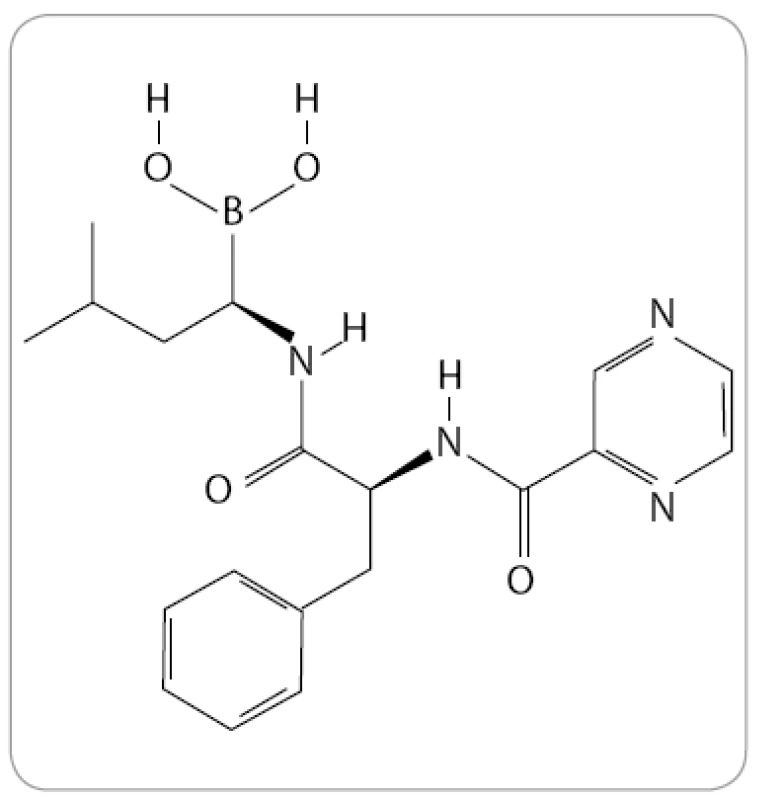 Struktura bortezomibu (The Pub-Chem Project).