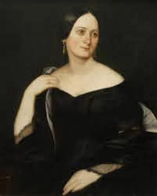 Božena Němcová na ikonickém portrétu Josefa Vojtěcha Hellicha (1845)

